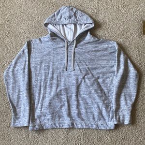 Light grey hoodie with open cross back